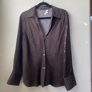 Vince Houndstooth Patterned Shirt